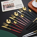 Ljojo 30-Piece Stainless Steel Cutlery Set: Knife, Fork, Spoon, Silverware Flatware Kit