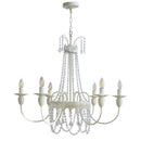 French Romantic White Led Chandelier Bedroom E14 Pendant Light Creamy Luminarias - Ljojo.