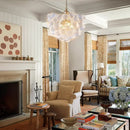 Ljojo Luxury Glass Chandelier Pendant Lamp with E14 Bulb
