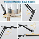 Ljojo LED Desk Lamp with Clamp - Modern Eye-Care Reading Light for Office/Home