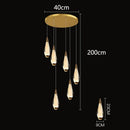 Ljojo LED Staircase Chandeliers: Modern Home Decor Pendant Light for Living Room