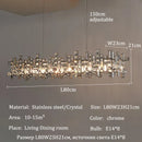 Ljojo European Luxury K9 Crystal Chandelier for Dining Room Decor