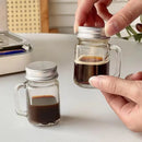 Ljojo 35ml Glass Sealed Mini Bottle Set for Coffee, Honey, Juice - Leakproof & Portable Jar