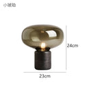 Ljojo Marble Desk Lamp with Glass Ball Lampshade - Postmodern Minimalist Designer Style