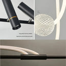 Ljojo Long Arc LED Chandelier - Elegant Nordic Design for Bar and Desk