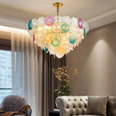 Glass Shade LED Chandelier | Modern Luxury Bedroom Living Room Decor Pendant Light by Ljojo