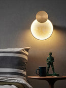 Round Marble Wall Lamp High-grade Copper Indoor Lighting Ljojo Living Room Bedroom Modern Minimalist Led