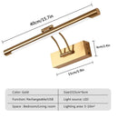 LED Rechargeable Wall Sconce Dimmable Rotating for Living Room Bedroom - Ljojo