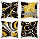 Abstract Geometric Printing Pillowcase in Yellow, Black, White, Gray for Ljojo Pillows