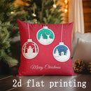 Ljojo Merry Christmas Pillowcases for Sofa Bedroom Car - Decorative Cushion Cover