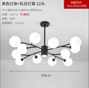 Scandinavian Glass Ball Chandelier for Bedroom | Modern Gold Black Pendant Light Ljojo