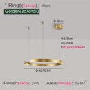 Ljojo LED Round Ring Chandelier for Dining and Living Room