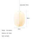 Japanese Silk Led Pendant Lights Wabi Sabi Nordic Chandeliers - Ljojo
