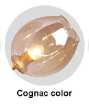 Ljojo Modern Glass Ball Chandelier Stained Shades Pendant Lamp for Dining Living Bedroom