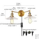 Ljojo 2-Light LED Wall Sconce with Pull Chain Switch for Coffee Bar, Bedroom, Bathroom