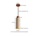 Japanese Wabi-sabi LED Stone Pendant Light for Home Decor | Square Columnar Shape Chandelier