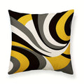 Abstract Geometric Printing Pillowcase in Yellow, Black, White, Gray for Ljojo Pillows