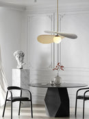 Ljojo Metal Hat Chandelier Glass Ball Pendant Light for Kitchen - Elegant Hanging Lamp