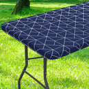 Ljojo 30x72inch Elastic Waterproof Rectangle Table Cover for Home Party & Outdoor