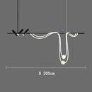 Adjustable Nordic Flexible Hose Pendant Light Chandelier LED Lamp Modern Stylish for Home Decor by Ljojo