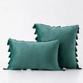 Black Tassel Pillowcases by Ljojo - Velvet Holiday Home Decoration Gift