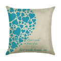 Ljojo Linen Pillowcase 45*45cm for Household Sofa Decor - Love Letter Series