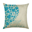Ljojo Linen Pillowcase 45*45cm for Household Sofa Decor - Love Letter Series