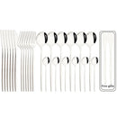 Ljojo 24-Piece Stainless Steel Cutlery Set - Complete Dinnerware Tableware Set