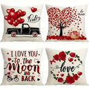Ljojo Love Tree Balloon Rose Pillowcase - Home Sofa Cushion Cover