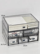 Acrylic Desk Organizer Drawer Set by Ljojo™: Transparent Desktop Storage for Stationery & Books