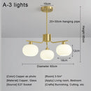Modern Cream-colored Glass Spherical Ceiling Chandelier for Living, Bedroom & Dining Room by Ljojo