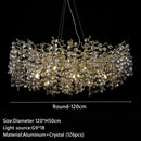 Luxury Gold Crystal Chandelier Pendant Lamp for Living Dining Bedroom - Ljojo