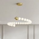French Style Living Room Chandelier Light Luxury Creative Dining Table Bar Hanging Line Lamp Pearl String Pendant Lighting by Ljojo
