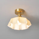 Ljojo Milky Glass LED Ceiling Lamp Modern Lighting for Home Indoor Living Room