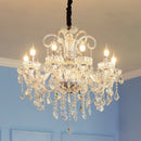 Ljojo Luxury Crystal Chandelier LED Pendant Lamp Elegant European Hanging Light