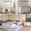 Ljojo™ Storage Bench with Cushioned Seat and Hidden Storage for Entryway and Bedroom