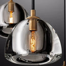 Ljojo Copper Crystal LED Pendant Light - Vintage American Ceiling Lamp for Living Room