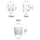 70/150ML Espresso Glass Cup & Latte Jug Set by Ljojo: Double Thick Bottom