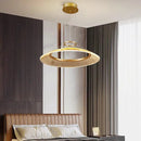 Ljojo Luxury LED Chandelier: Modern Villa Pendant Lighting with Artistic Ring Design