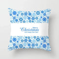 Blue Winter Snowflake Pillowcase for Stylish Christmas Decor by Ljojo