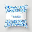 Blue Winter Snowflake Pillowcase for Stylish Christmas Decor by Ljojo