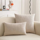 Ljojo Linen Pillow Cover in Green, Grey, White, Cream & Mustard - 12x20", 18x18", 25x25"