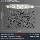 Ljojo LED Glass Ceiling Chandelier for Hotel Lobby Restaurant Art Lighting Fixtures