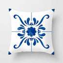 Blue Pattern Cushion Cover 45*45cm Pillowcase for Bedroom Sofa Home Decor by Ljojo