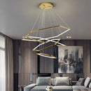 Modern Hexagon LED Pendant Light Chandelier for Living Dining Room by Ljojo