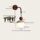 Ljojo LED Wall Sconce Lamp, Nordic Modern Design, Adjustable Yellow Travertine Light for Living Room