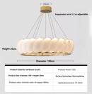 French Cream Style Feather Pendant Light | Designer Circular Shell Glass Dining Room Decor | Ljojo