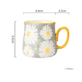 Ljojo 16oz Hand Drawn Ceramic Mug, Breakfast Cereal Coffee Cup