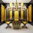 Ljojo Luxe Gold LED Pendant Chandelier for Home Decor Lighting