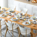 Ljojo 30-Piece Porcelain Ceramic Dinnerware Set with 6 Plates/Cups/Saucers